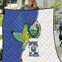 El Salvador Independence Day Quilt Dios Union Libertad - Wonder Print Shop