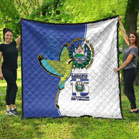 El Salvador Independence Day Quilt Dios Union Libertad - Wonder Print Shop