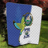 El Salvador Independence Day Quilt Dios Union Libertad - Wonder Print Shop
