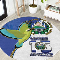 El Salvador Independence Day Round Carpet Dios Union Libertad - Wonder Print Shop