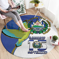 El Salvador Independence Day Round Carpet Dios Union Libertad - Wonder Print Shop
