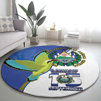 El Salvador Independence Day Round Carpet Dios Union Libertad - Wonder Print Shop