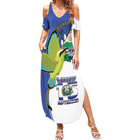 El Salvador Independence Day Summer Maxi Dress Dios Union Libertad - Wonder Print Shop