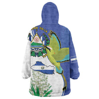 El Salvador Independence Day Wearable Blanket Hoodie Dios Union Libertad - Wonder Print Shop
