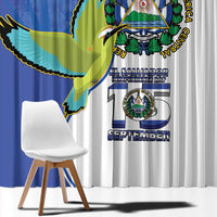 El Salvador Independence Day Window Curtain Dios Union Libertad - Wonder Print Shop