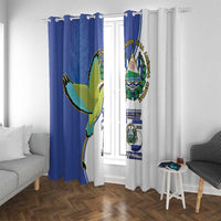El Salvador Independence Day Window Curtain Dios Union Libertad - Wonder Print Shop