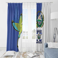 El Salvador Independence Day Window Curtain Dios Union Libertad - Wonder Print Shop