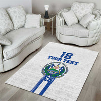 Custom El Salvador Football Area Rug La Selecta Sporty Style - Wonder Print Shop