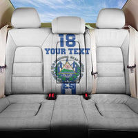 Custom El Salvador Football Back Car Seat Cover La Selecta Sporty Style - Wonder Print Shop