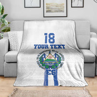 Custom El Salvador Football Blanket La Selecta Sporty Style - Wonder Print Shop