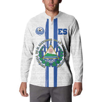 Custom El Salvador Football Button Sweatshirt La Selecta Sporty Style - Wonder Print Shop