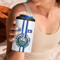 Custom El Salvador Football 4 in 1 Can Cooler Tumbler La Selecta Sporty Style - Wonder Print Shop