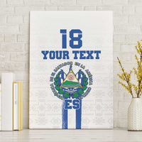 Custom El Salvador Football Canvas Wall Art La Selecta Sporty Style - Wonder Print Shop