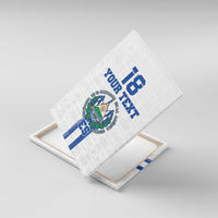 Custom El Salvador Football Canvas Wall Art La Selecta Sporty Style - Wonder Print Shop