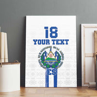 Custom El Salvador Football Canvas Wall Art La Selecta Sporty Style - Wonder Print Shop