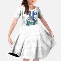Custom El Salvador Football Family Matching Mermaid Dress and Hawaiian Shirt La Selecta Sporty Style - Wonder Print Shop