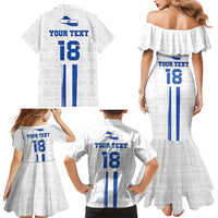Custom El Salvador Football Family Matching Mermaid Dress and Hawaiian Shirt La Selecta Sporty Style - Wonder Print Shop