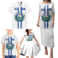 Custom El Salvador Football Family Matching Puletasi and Hawaiian Shirt La Selecta Sporty Style - Wonder Print Shop