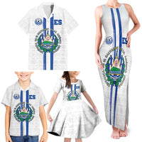 Custom El Salvador Football Family Matching Tank Maxi Dress and Hawaiian Shirt La Selecta Sporty Style - Wonder Print Shop