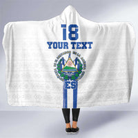 Custom El Salvador Football Hooded Blanket La Selecta Sporty Style - Wonder Print Shop