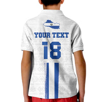 Custom El Salvador Football Kid Polo Shirt La Selecta Sporty Style - Wonder Print Shop