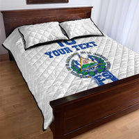Custom El Salvador Football Quilt Bed Set La Selecta Sporty Style - Wonder Print Shop