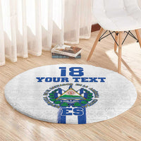 Custom El Salvador Football Round Carpet La Selecta Sporty Style - Wonder Print Shop