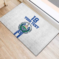 Custom El Salvador Football Rubber Doormat La Selecta Sporty Style - Wonder Print Shop
