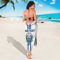 Custom El Salvador Football Sarong La Selecta Sporty Style - Wonder Print Shop