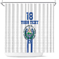 Custom El Salvador Football Shower Curtain La Selecta Sporty Style - Wonder Print Shop
