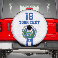 Custom El Salvador Football Spare Tire Cover La Selecta Sporty Style - Wonder Print Shop