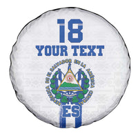 Custom El Salvador Football Spare Tire Cover La Selecta Sporty Style - Wonder Print Shop