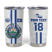 Custom El Salvador Football Tumbler Cup La Selecta Sporty Style - Wonder Print Shop