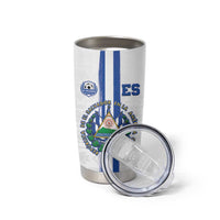 Custom El Salvador Football Tumbler Cup La Selecta Sporty Style - Wonder Print Shop