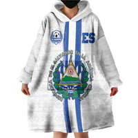Custom El Salvador Football Wearable Blanket Hoodie La Selecta Sporty Style - Wonder Print Shop