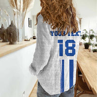 Custom El Salvador Football Women Casual Shirt La Selecta Sporty Style - Wonder Print Shop