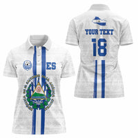 Custom El Salvador Football Women Polo Shirt La Selecta Sporty Style - Wonder Print Shop