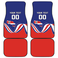 Custom Costa Rica Independence Day Car Mats Turdus Grayi Bird With Coat Of Arms - Wonder Print Shop