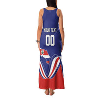 Custom Costa Rica Independence Day Family Matching Tank Maxi Dress and Hawaiian Shirt Turdus Grayi Bird With Coat Of Arms - Wonder Print Shop
