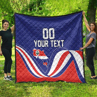 Custom Costa Rica Independence Day Quilt Turdus Grayi Bird With Coat Of Arms - Wonder Print Shop