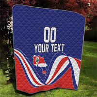 Custom Costa Rica Independence Day Quilt Turdus Grayi Bird With Coat Of Arms - Wonder Print Shop