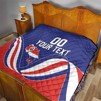 Custom Costa Rica Independence Day Quilt Turdus Grayi Bird With Coat Of Arms - Wonder Print Shop