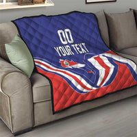 Custom Costa Rica Independence Day Quilt Turdus Grayi Bird With Coat Of Arms - Wonder Print Shop