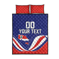 Custom Costa Rica Independence Day Quilt Bed Set Turdus Grayi Bird With Coat Of Arms - Wonder Print Shop