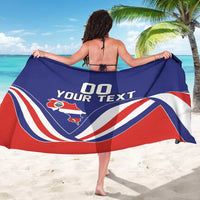 Custom Costa Rica Independence Day Sarong Turdus Grayi Bird With Coat Of Arms - Wonder Print Shop