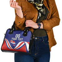 Custom Costa Rica Independence Day Shoulder Handbag Turdus Grayi Bird With Coat Of Arms