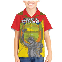 Custom Ecuador Independence Day 1809 Family Matching Mermaid Dress and Hawaiian Shirt Monumento a la Independencia - Wonder Print Shop