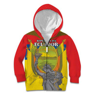 Custom Ecuador Independence Day 1809 Kid Hoodie Monumento a la Independencia - Wonder Print Shop