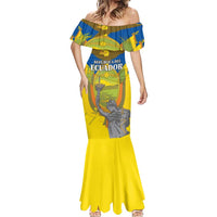 Custom Ecuador Independence Day 1809 Mermaid Dress Monumento a la Independencia - Wonder Print Shop