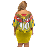 Custom Ecuador Independence Day 1809 Off Shoulder Short Dress Monumento a la Independencia - Wonder Print Shop